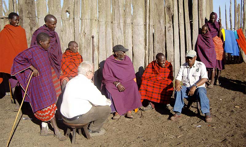 With Masais (around 1994)